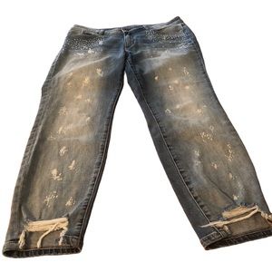 SOHO New York & Company Women's Stretch Jeans Size 10. Boyfriend Curvy